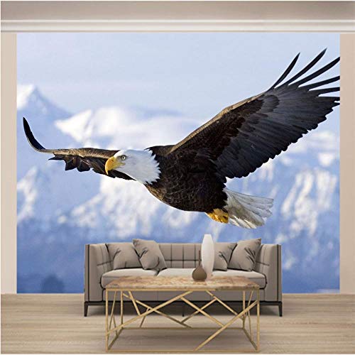 Fototapete 3D xxl 300cm x 220cm(Breite x Höhe ) Adler Hochauflösendes Art Wand-deko Fotoposter Wanddeko hintergrundbild wandbilder wandplakat vliestapete für TV Wohnzimmer Schlafzimmer Kinderzimmer von UIGFDSDF