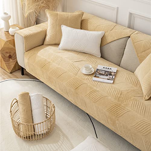 UIGJIOG Sofa Überzug Sofaschoner rutschfest Sofabezug Ecksofa 1 2 3 4 Sitzer/L Form/U Form Pets Dog Couch Überzug Anti-Rutsch Sofa Überwurf Sofaüberwurf Hund Katze Sitzflache,Khaki,1 pc 70x180cm von UIGJIOG