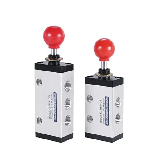 1 Stück K23R5X08 K25R5X08 2-Positionen-3/5-Wege-Aluminium-Pneumatik-Zugsteuerschalterventil Handventil(K25R5-08) von UIHMSWYAL