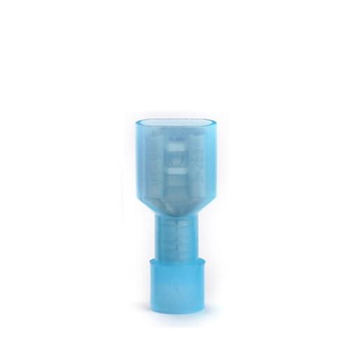 10 Stück FDFN1.25-250 FDFN2-250 FDFN5.5-250 Nylon-Kupfer-Buchse, isolierter Flachstecker, Kabel-Draht-Stecker, 6,3-mm-Klemme(Blue FDFN2-250) von UIHMSWYAL