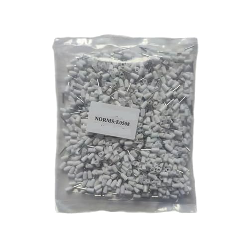 100 Stück E0508 ​​​​E7508 E1008 E1508 E2508 Isolierter Aderendhülsenklemmenblock Drahtenddrahtverbinder Crimpklemme(E0508,White) von UIHMSWYAL