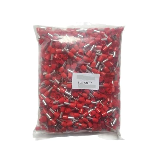 100 Stück E0508 ​​​​E7508 E1008 E1508 E2508 Isolierter Aderendhülsenklemmenblock Drahtenddrahtverbinder Crimpklemme(E7508,Red) von UIHMSWYAL