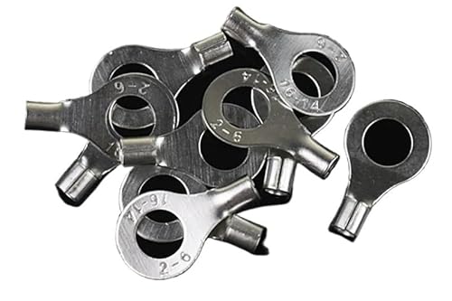 100 Stück RNB2-6L nicht isolierter Ringkabelschuh (TO-Typ) AWG 16–14 blanker Crimp-Stecker von UIHMSWYAL