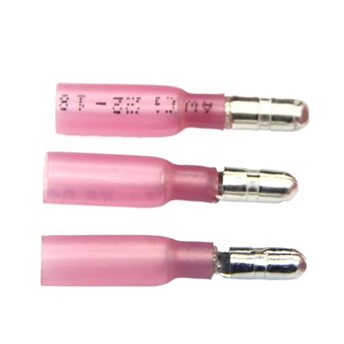 100 Stück rote, isolierte, wärmeschrumpfende Bullet-Terminal-Stecker, wasserdichte Crimp-Terminal AWG 22–18 100 Stück rote, isolierte, wärmeschrumpfende Bullet-Terminal-Stecker, wasserdichte Crimp-Terminal AWG 22–18 von UIHMSWYAL