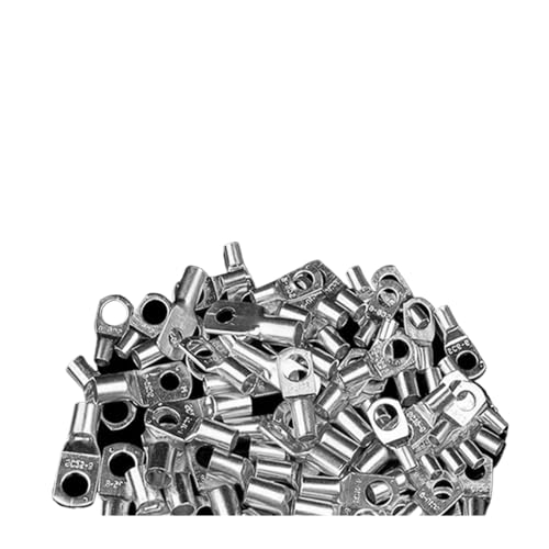 10er-Pack Kupferkabelschuhe in 8 Größen, röhrenförmige Ringkabelschuhe, verzinnte blanke Kabel-Crimpklemmen(Silver,10PCS SC 25-6) von UIHMSWYAL