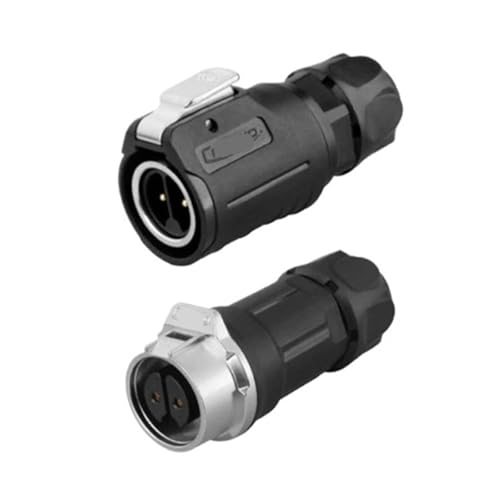 2-poliger M16-Rundsteckverbinder, Kabel zu Kabel, wasserdicht, IP67 von UIHMSWYAL
