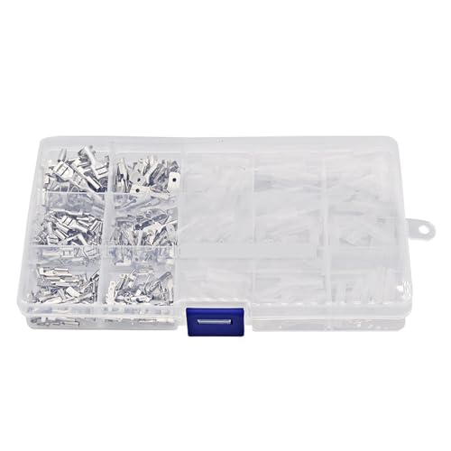 270-teiliges 2,8/4,8/6,3 mm isoliertes Drahtverbinder-Set, Kabelklemmen-Crimp-Flachstecker-Buchsen-Stecker-Sortiment-Set(Silver) von UIHMSWYAL