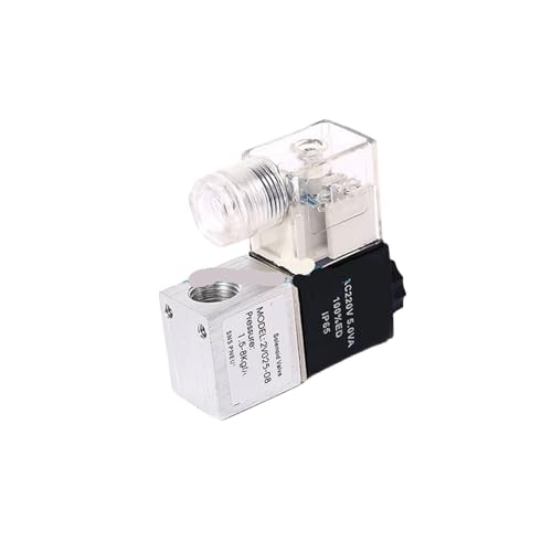 2V025-08 Pneumatikventil 1/4 Zoll 2-Positionen 2-Wege-Magnetventil Luftventil DC 12V 24V AC 220V 0-1Mpa(DC12) von UIHMSWYAL