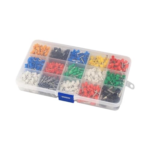600 Stück isolierte Drahtendklemmen-Set Aderendhülse Kabelende Kaltcrimphülse Kupferdrahtverbinder AWG22-10(600PCS With Box) von UIHMSWYAL