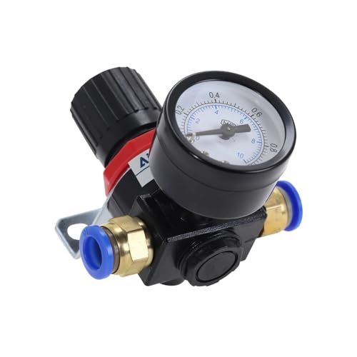 AR2000 1/4" BSP-Gewinde for pneumatischen Luftkompressor, Druckregel- und Reduzierventil, 4 mm, 6 mm, 8 mm, 10 mm, 12 mm, Anschlusszubehör(AR2000 w PC12mm) von UIHMSWYAL