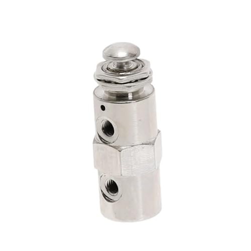 Auslassventil 2 Positionen 5-Wege Ein/Aus M5-Gewinde-Druckknopfschalter TV-4P Luftpneumatisches mechanisches Ventil mit Zubehör(No Fittings) von UIHMSWYAL