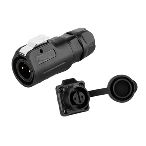 M12 2/3/4-polige Stecker- und Buchsenbuchse IP68 wasserdichter Stromkabel-Luftfahrtstecker(2pin flange) von UIHMSWYAL