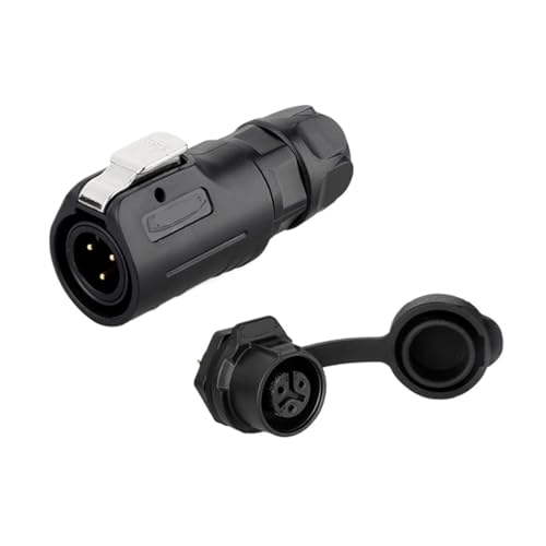 M12 2/3/4-polige Stecker- und Buchsenbuchse IP68 wasserdichter Stromkabel-Luftfahrtstecker(3pin back nut) von UIHMSWYAL