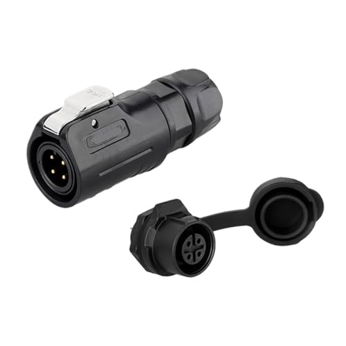 M12 2/3/4-polige Stecker- und Buchsenbuchse IP68 wasserdichter Stromkabel-Luftfahrtstecker(4pin back nut) von UIHMSWYAL