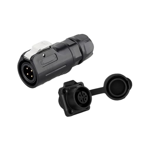M12 2/3/4-polige Stecker- und Buchsenbuchse IP68 wasserdichter Stromkabel-Luftfahrtstecker(4pin flange) von UIHMSWYAL