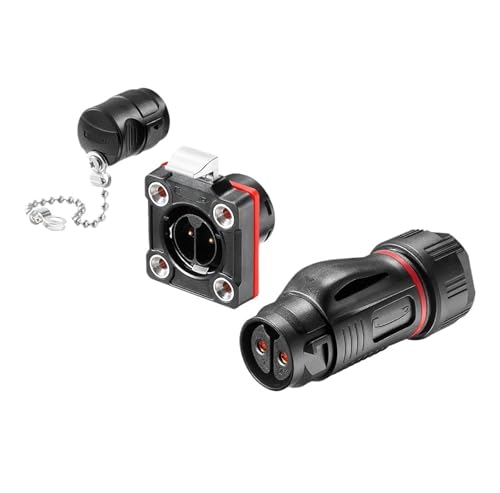 M20 PBT-Kunststoff wasserdichter Rundsteckverbinder IP68 2/3/4/5/7/9/12/14 Pins(Female Plug Set,3P) von UIHMSWYAL