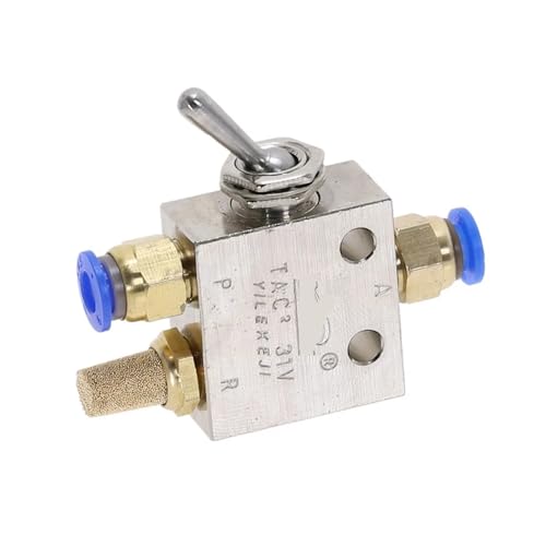 Mechanisches Ventil TAC2-31V 1/8"PT-Gewinde 2-Positionen-3-Wege-Schalthebel Luftpneumatik-Schaltventil mit Zubehör(6MM) von UIHMSWYAL