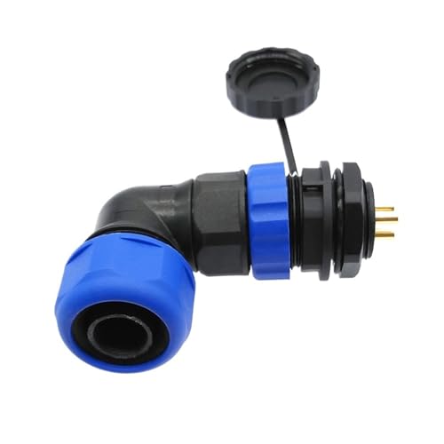 SP20 Balg IP68 wasserdichter Stecker 10Pin Winkelstecker 90 Grad Winkelflanschbuchse(4 pin) von UIHMSWYAL