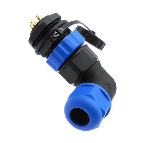 SP20 Winkelstecker Wasserdichter 12Pin IP68 Kabelstecker 90 Grad Ellenbogen(4 pin) von UIHMSWYAL