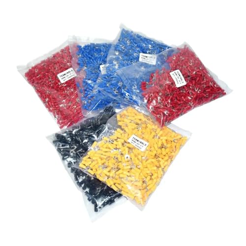 SV1.25/2/3.5/5.5 500 Stück/verpackt, isolierter Kabelstecker mit Spaten, elektrischer Crimpanschluss, SV1.25-5.5 Kabelverbinder(Black,SV3.5-6(500PCS)) von UIHMSWYAL