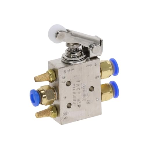 TAC2-41P Auslassventil 2 Positionen 5-Wege-Rollenhebel mechanisches Ventil pneumatischer Ventilschalter 1/8" Innengewinde mit Zubehör(6MM) von UIHMSWYAL