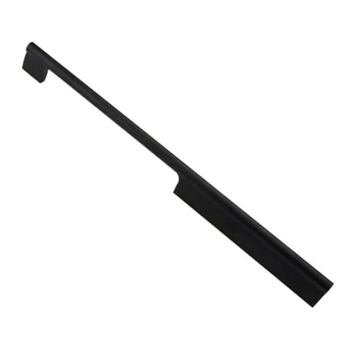 UIHMSWYAL Einfache europäische Schranktür mit langem Griff, Schrank-Garderobengriff, amerikanischer schwarzer verlängerter Aluminiumgriff, Möbelbeschläge (Size : Black 6803 320 hole spacing) von UIHMSWYAL