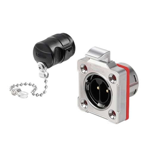 Wasserdichter industrieller M20-Metalldraht-Verbindungsstück 7 9 12 14 Pin Socket Panel Mount(Male Socket,4P) von UIHMSWYAL