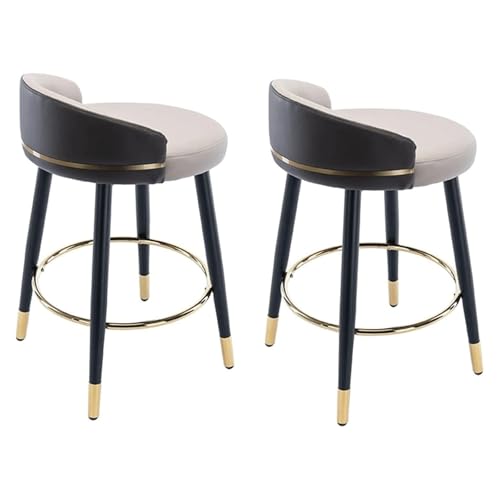 UINGBPXT 2er Set Barhocker Drehbar Tonhöhe Barstühle 360° Rundpedale Gegenhocker ohne Armlehnen Hochstühle von UINGBPXT