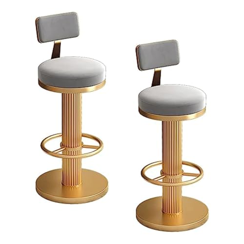 UINGBPXT Drehbare Barhocker, 2er Set Barhocker mit gepolsterter Rückseite, hohe Hocker, moderne Barhocker für Arbeitsplatte und Esszimmer UINGBPXT Drehbare Barhocker, 2er Set Barhocker mit gepolsterter Rückseite, hohe Hocker, moderne Barhocker für Arbeitsplatte und Esszimmer von UINGBPXT