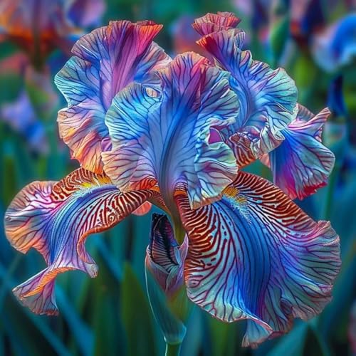 Iris zwiebeln/winterharte mehrjährige Schwertlilien/ausgewählte Zwiebeln/große Bart-Schwertlilien, seltene Farben, überraschende Gartendekoration-6zwiebeln-I Iris zwiebeln/winterharte mehrjährige Schwertlilien/ausgewählte Zwiebeln/große Bart-Schwertlilien, seltene Farben, überraschende Gartendekoration-6zwiebeln-I von UIODERDC