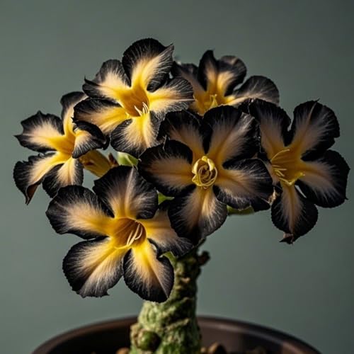 Wüstenrosen zum Anpflanzen/Glühbirnen,schnelles Wachstum und robuste ständige seltene Wüstenrose für Außenund schöne Häuser Preis(Wüstenrosenzwiebeln）-3Rhizome-J von UIODERDC