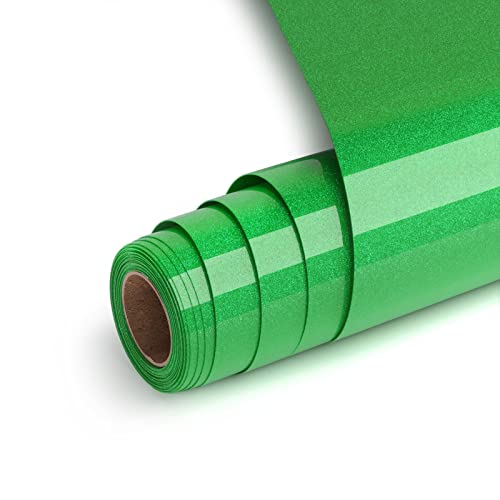 Plotterfolie Textil Glitzer Grün, Flexfolie Plotter Textil 30.5x182cm Transferfolie Plotter Flexfolie für Cricut und Silhouette Cameo, Grün Heat Transfer Viny Plotterfolie für Kleidung, Mützen Plotterfolie Textil Glitzer Grün, Flexfolie Plotter Textil 30.5x182cm Transferfolie Plotter Flexfolie für Cricut und Silhouette Cameo, Grün Heat Transfer Viny Plotterfolie für Kleidung, Mützen von UIOK
