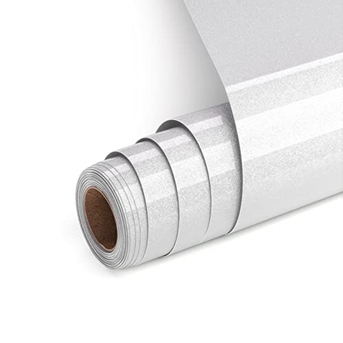 Plotterfolie Textil Glitzer Silber, Flexfolie Plotter Textil 30.5x182cm Transferfolie Plotter Flexfolie für Cricut und Silhouette Cameo,Heat Transfer Viny Plotterfolie für Kleidung, Mützen Plotterfolie Textil Glitzer Silber, Flexfolie Plotter Textil 30.5x182cm Transferfolie Plotter Flexfolie für Cricut und Silhouette Cameo,Heat Transfer Viny Plotterfolie für Kleidung, Mützen von UIOK