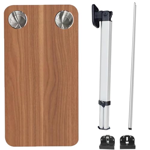 UIONBUN 31x16 In RV Klapptisch Wand Montieren Esstisch Mit Höhe Verstellbaren Bein Multicolor(Brown) von UIONBUN