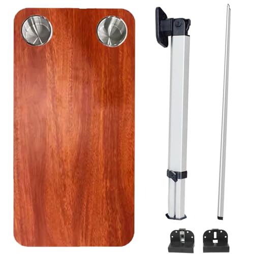 UIONBUN 31x16 In RV Klapptisch Wand Montieren Esstisch Mit Höhe Verstellbaren Bein Multicolor(Red) von UIONBUN