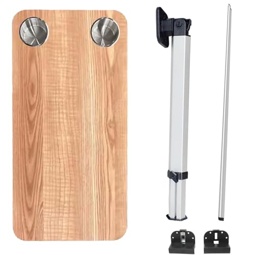 UIONBUN 31x16 In RV Klapptisch Wand Montieren Esstisch Mit Höhe Verstellbaren Bein Multicolor(Yellow) von UIONBUN