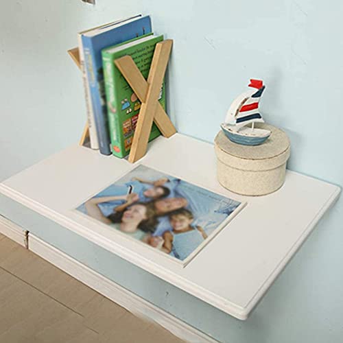 UIONBUN Wandmontierter Klapptisch, schwebender Schreibtisch, mehrere Größen, mehrfarbig(40 * 20Cm-White) von UIONBUN