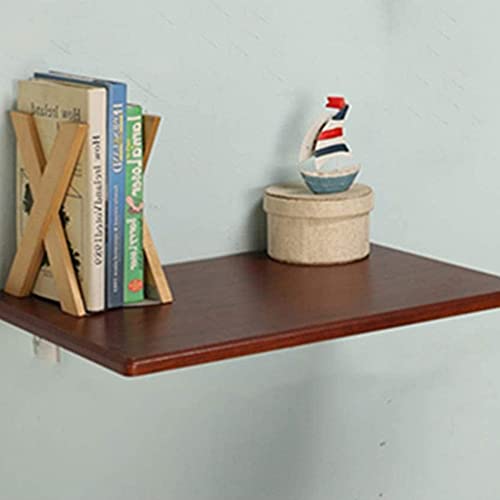 Wandmontierter Klapptisch, schwebender Schreibtisch, mehrere Größen, Mehrfarbig(80 * 40Cm-Red-Brown) von UIONBUN