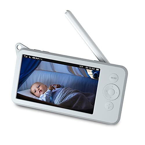 UIQELYS Schutzhülle aus Silikon, kompatibel mit Eufy SpaceView Baby-Monitor/S Babyphone (5 Zoll / 12,7 cm, 2900 mAh LCD-Display), Heim-Sicherheitskamera-Zubehör (Grau) von UIQELYS