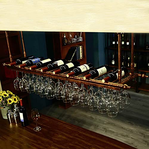 UIRGU Weinglasregal, hängende Weinregale, Deckendekoration, Weinglashalter, für Bars, Restaurants, Stielglashalter, schwebendes Display-Aufbewahrungsregal für Küche, Hotel, Bar von UIRGU
