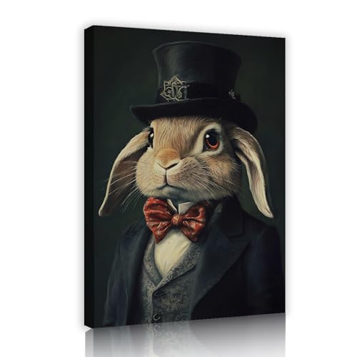 UIRINGART Hase Gentleman Vintage Leinwand Wandkunst Tier Porträt Bild Kunstwerk Druck Kaninchen im Anzug Poster Malerei für Wohnzimmer Dekor 75x120cm Innenrahmen UIRINGART Hase Gentleman Vintage Leinwand Wandkunst Tier Porträt Bild Kunstwerk Druck Kaninchen im Anzug Poster Malerei für Wohnzimmer Dekor 75x120cm Innenrahmen von UIRINGART