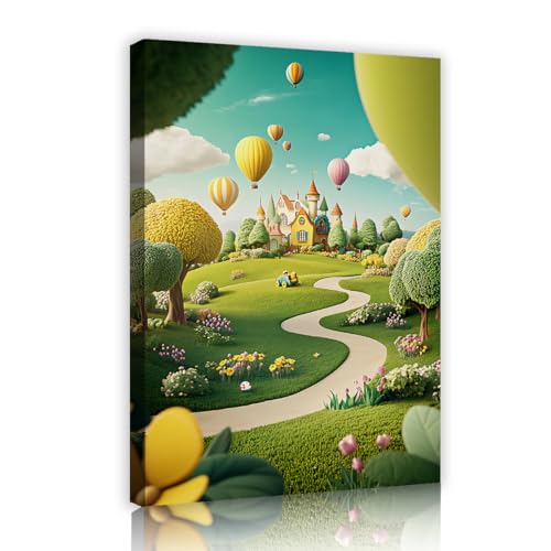 UIRINGART Märchenhafter Stil Schloss Malerische Leinwand Wandkunst Heißluftballon Bilder Kunstwerk Drucke Skurrile Poster Malerei für Kinderzimmer Zimmer Dekor 65x100cm Innenrahmen UIRINGART Märchenhafter Stil Schloss Malerische Leinwand Wandkunst Heißluftballon Bilder Kunstwerk Drucke Skurrile Poster Malerei für Kinderzimmer Zimmer Dekor 65x100cm Innenrahmen von UIRINGART