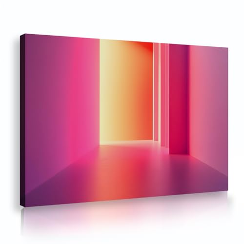 UIRINGART Moderne abstrakte Farbverlauf Leinwand Wandkunst zeitgenössische geometrische Muster Bild Kunstwerk Drucke für Wohnzimmer Schlafzimmer Innendekoration 80x125cm Innenrahmen von UIRINGART