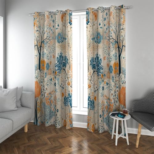 UIRINGART Skandinavischer Stil Fenstervorhänge Aquarell Thema Abstrakte Baum Blumen Polka Dot Muster Verdunkelungsvorhänge für Schlafzimmer 2 Paneele B168xH214cm UIRINGART Skandinavischer Stil Fenstervorhänge Aquarell Thema Abstrakte Baum Blumen Polka Dot Muster Verdunkelungsvorhänge für Schlafzimmer 2 Paneele B168xH214cm von UIRINGART