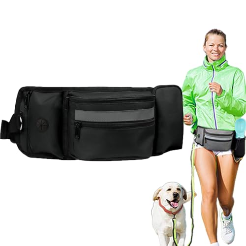 Luvo Bag,Multifunktions-Gassitasche,Mit Flaschenhalter Kotbeutelspender Und Verstellbarem Gurt,Mit D-Ring FüR Die Leine,Gibt Ihnen Die HäNde Frei (Schwarz) von UIRPK