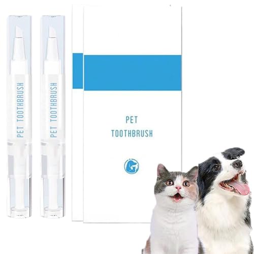 UIRPK Pet Toothbrush Pen,Dog Teeth Cleaning Pen,New Pet Toothbrush by Pawslovestore,Dog Tartar Remover for Teeth,Cat/Dog Tooth Whitening & Cleaning,Natural Plant Substance (2PCS) von UIRPK