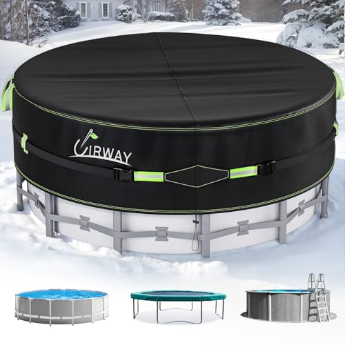 UIRWAY 366 cm Poolabdeckung, 420D Winterabdeckung für oberirdische Pools, Uv-Schutz Pool Abdeckplane Mit Kordelzug Und BodennäGeln FüR StabilitäT Und Einfache Installation UIRWAY 366 cm Poolabdeckung, 420D Winterabdeckung für oberirdische Pools, Uv-Schutz Pool Abdeckplane Mit Kordelzug Und BodennäGeln FüR StabilitäT Und Einfache Installation von UIRWAY