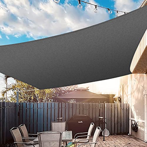 UIRWAY Sonnensegel Rechteck 2 x 3m Markisensegel, 95% UV-Schutz, Atmungsaktiver Sonnenschutz für Terrasse, Garten, Pergola, Hinterhof - Anthrazit von UIRWAY