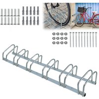 Fahrradständer Aufstellständer Fahrrad Ständer Metall Platzsparend,160x32x26cm (Für 6 Fahrräder) - Uisebrt von UISEBRT