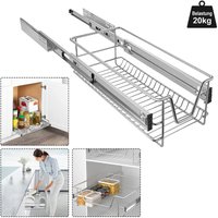 Küchenschublade Teleskopschublade 30cm Schlafzimmerschublade Organizer Küchenschrank Küchen Regal Korbauszug Vollauszug 20kg Belastbar - Uisebrt von UISEBRT